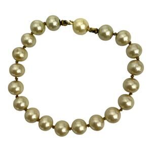 Vintage Champagne Faux Pearl Bracelet